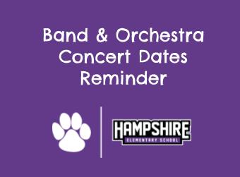 Band & Orchestra Concert Dates Reminder